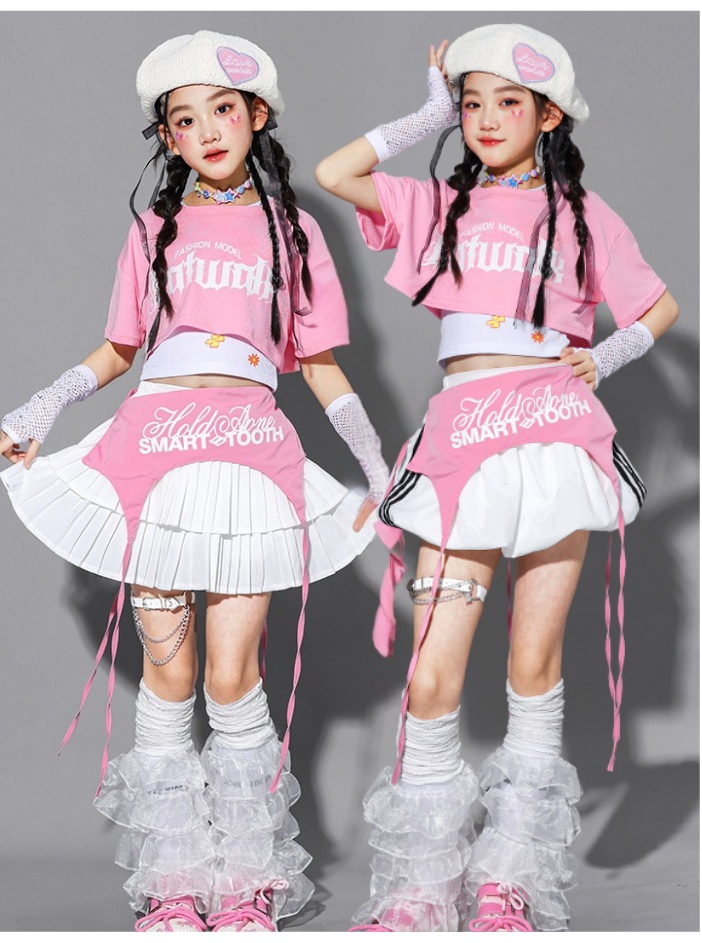 キッズダンス衣装 セットアップ ガールズ ヒップホップ 衣装 K-POP