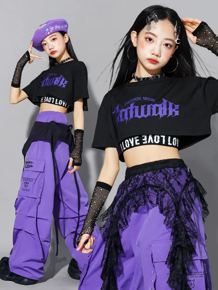 キッズダンス衣装 セットアップ ガールズ ヒップホップ 衣装 K-POP