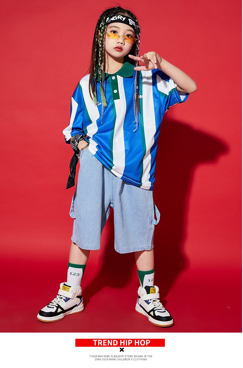 非売品】マクドナルド 制服セット 青・黄・紫ストライプ柄シャツ