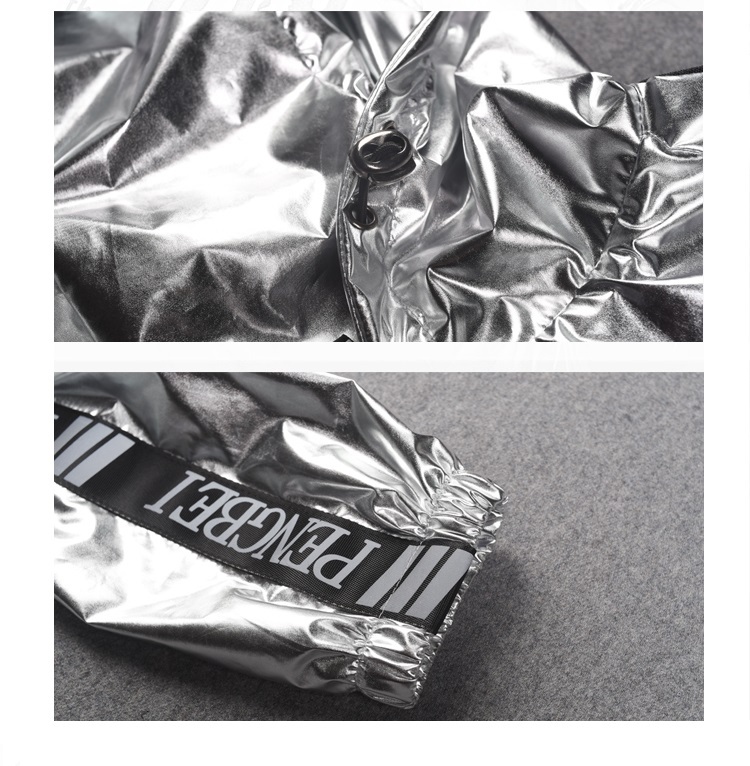 ウィンドブレーカー メタル 光沢 ジャージ 上下 レディース ガールズ