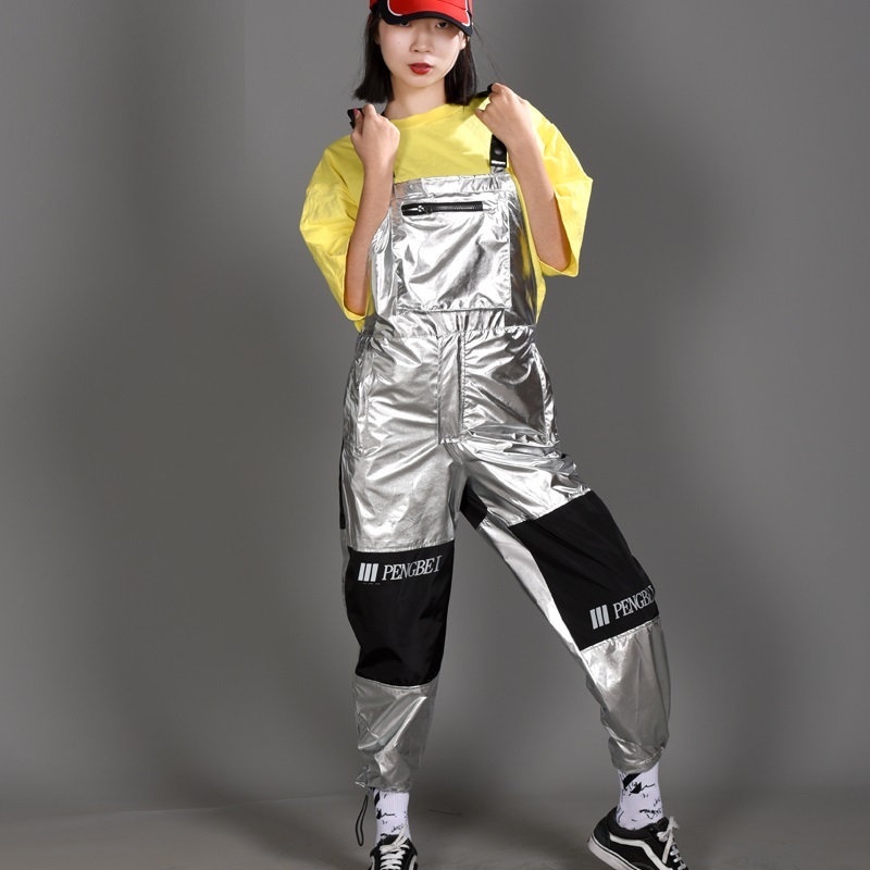 ブティック オーバーオール メンズ レディース 大人 キッズ ダンス衣装 ヒップホップ ダンスファッション 派手 つなぎ K Pop 韓国 サロペット シルバー Multiplacontabil Com Br