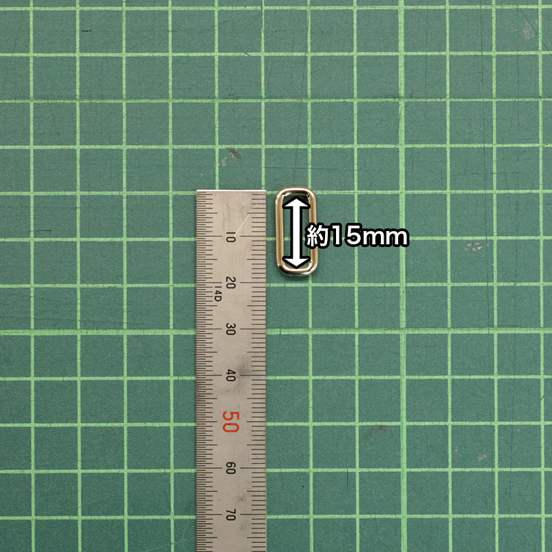 【メール便20個まで】◆角カン21mm×7mm×2mm 5個入り(4832-1)/ニッケル/ブラックニッケル/アンティークゴールド | 銀河工房 | 05