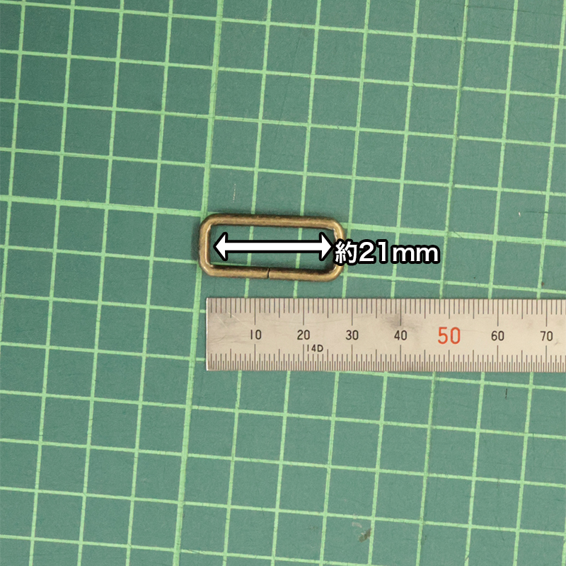 【メール便50個まで】◆角カン25mm×8mm×2.6mm 2個入り(4833)/ニッケル/ブラックニッケル/アンティークゴールド | 銀河工房 | 04