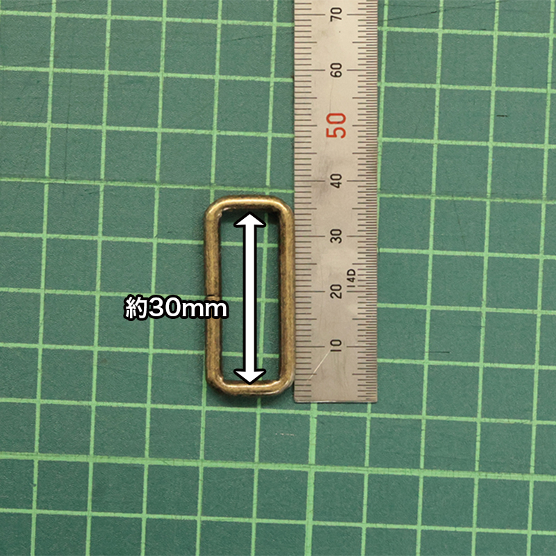 【メール便50個まで】◆角カン30mm×10mm×3.2mm 2個入り(4834)/ニッケル/ブラックニッケル/アンティークゴールド | 銀河工房 | 04
