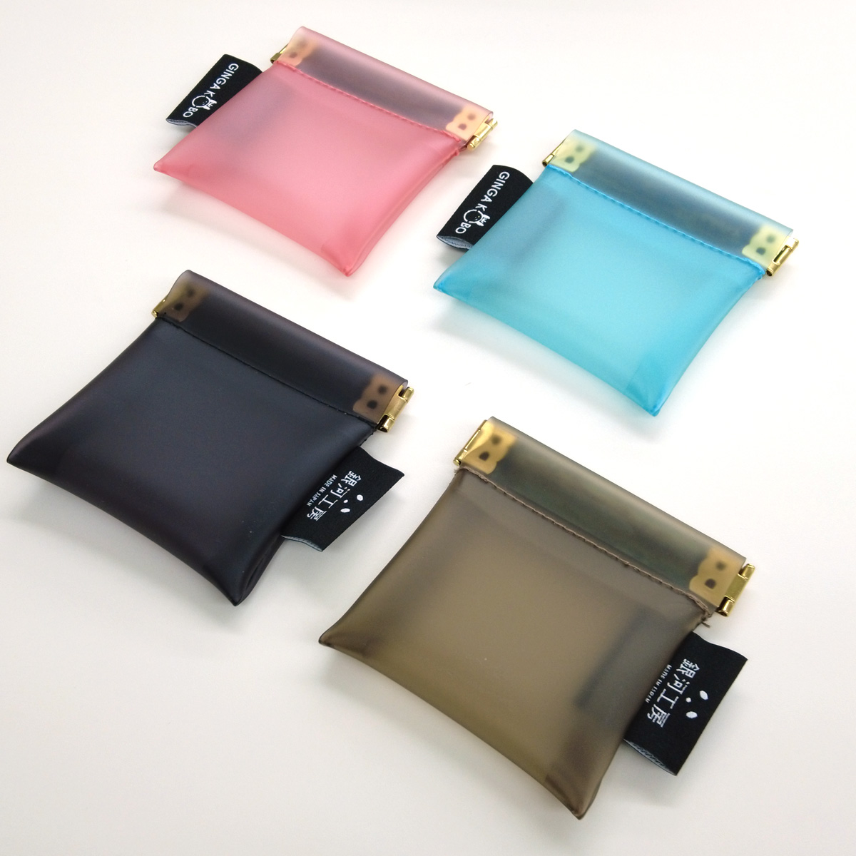 くすみカラーの半透明バネ口ポーチ(6167)ミニポーチ 全5色 日本製 PVC 小物入れ イヤホンケース 薬入れ コインケース アクセサリーポーチ |  | 06
