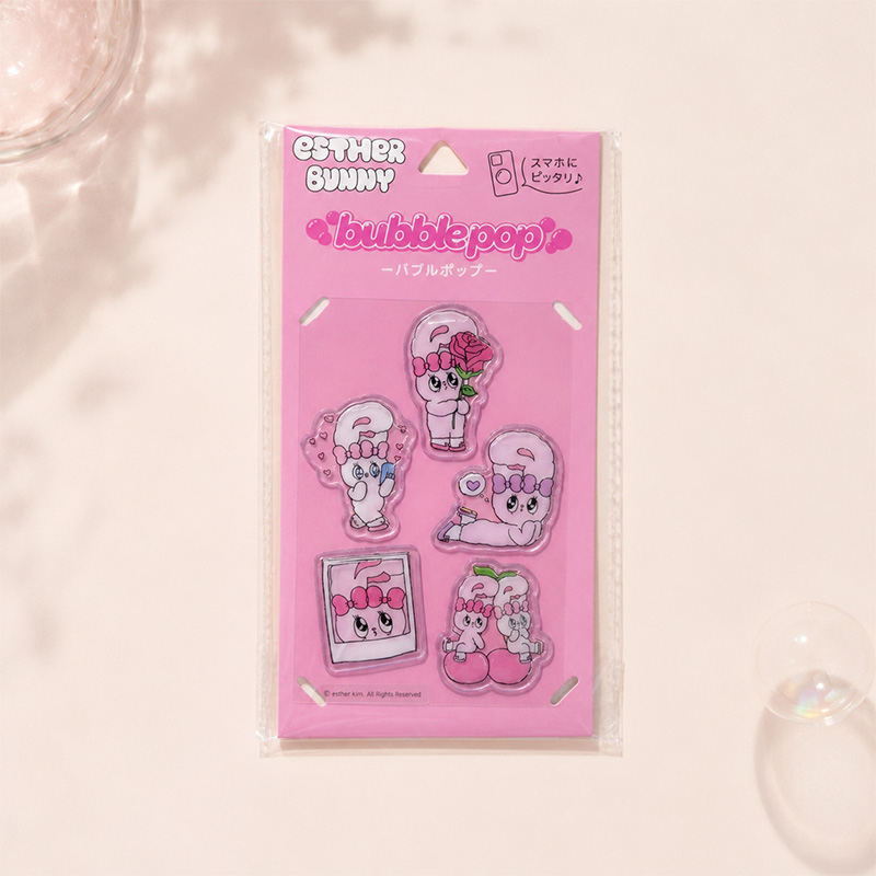 ◆（6802-5）エスターバニー バブルポップステッカー　ぷっくり 立体 デコシール スマホケース ノート 小物 デコレーション Aタイプ Bタイプ |  | 01