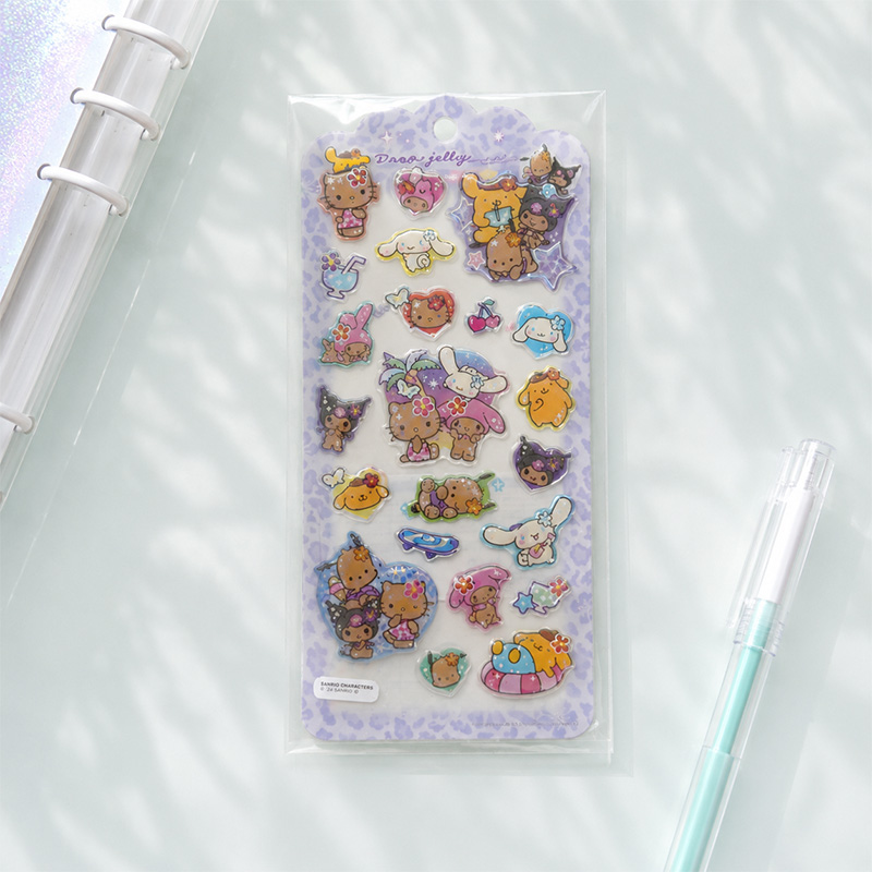 ◆(6804)サンリオキャラクターズ ドロップジュエリーシール デコシール ぷっくりシール キラキラシール ハローキティ クロミ シナモロール 手帳デコ スマホデコ |  | 02