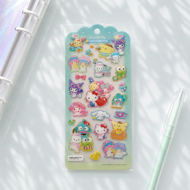 ◆(6804)サンリオキャラクターズ ドロップジュエリーシール デコシール ぷっくりシール キラキラシール ハローキティ クロミ シナモロール 手帳デコ スマホデコ |  | 05