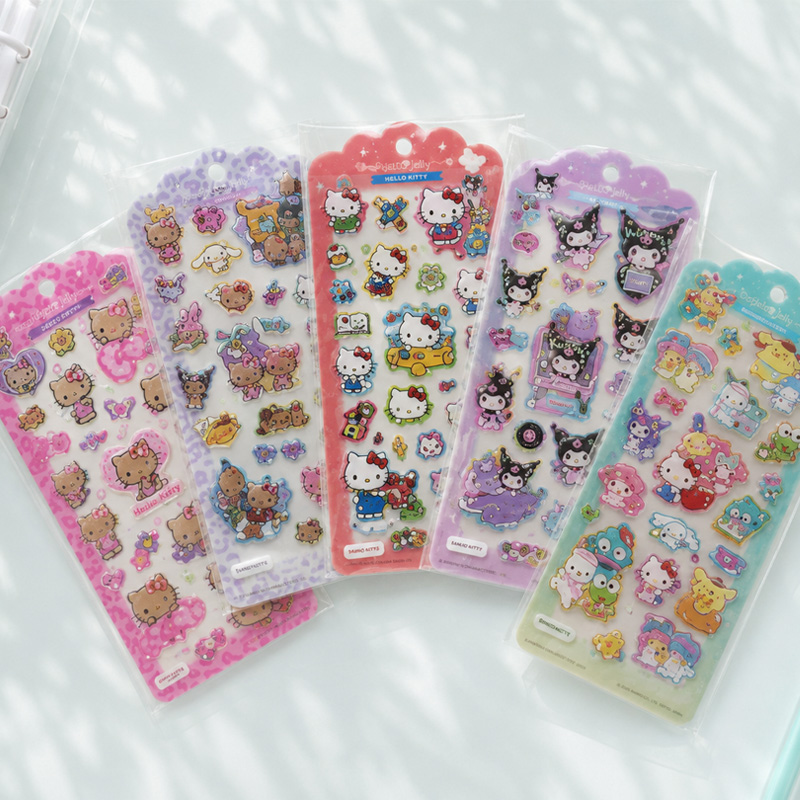 ◆(6804)サンリオキャラクターズ ドロップジュエリーシール デコシール ぷっくりシール キラキラシール ハローキティ クロミ シナモロール 手帳デコ スマホデコ |  | 06