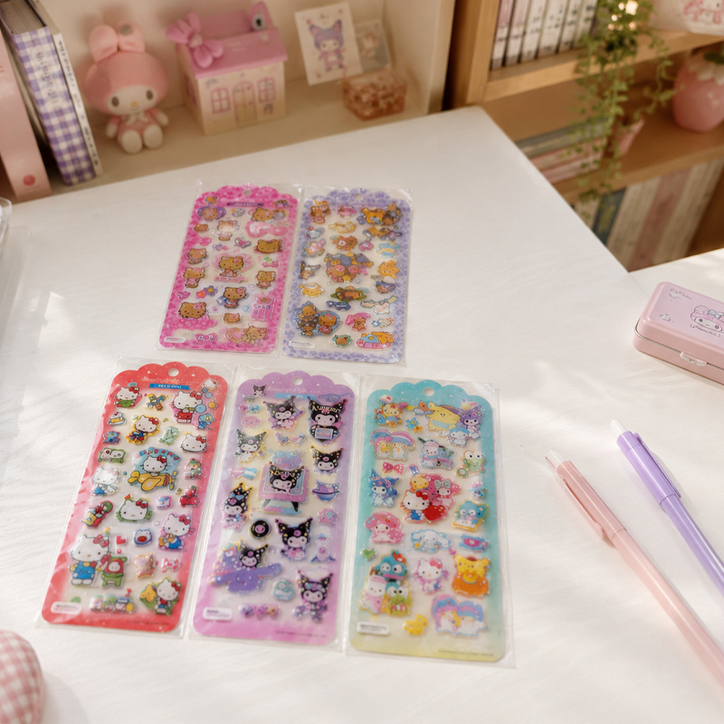 ◆(6804)サンリオキャラクターズ ドロップジュエリーシール デコシール ぷっくりシール キラキラシール ハローキティ クロミ シナモロール 手帳デコ スマホデコ |  | 08