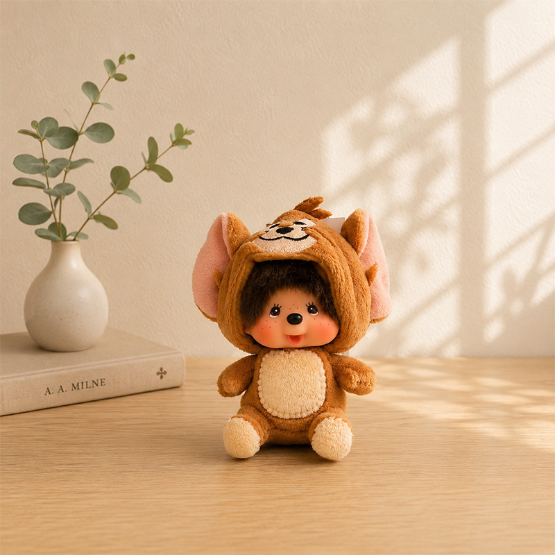 ◆(6796)トムとジェリー モンチッチ 顔でかSSキーチェーン｜ふわふわぬいぐるみマスコット |  | 05