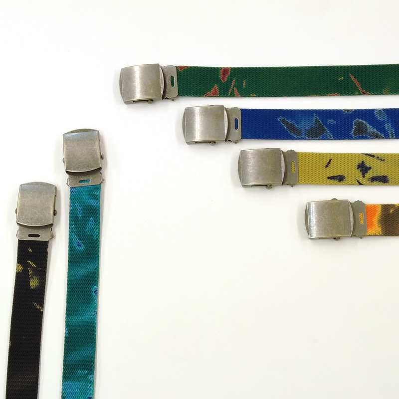 ◆(6065-1)GIベルト 32mm Lサイズ:120cm デザイン ガチャベルト サイケデリック クラック柄 綿 ユニセックス 痛い 推し活 |  | 02