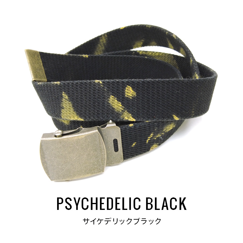 ◆(6065-1)GIベルト 32mm Lサイズ:120cm デザイン ガチャベルト サイケデリック クラック柄 綿 ユニセックス 痛い 推し活 |  | 06