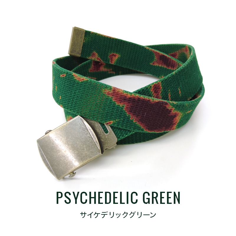 ◆(6065-1)GIベルト 32mm Lサイズ:120cm デザイン ガチャベルト サイケデリック クラック柄 綿 ユニセックス 痛い 推し活 |  | 09