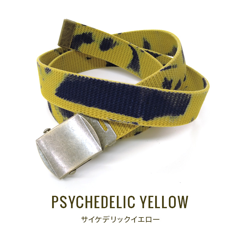 ◆(6065-1)GIベルト 32mm Lサイズ:120cm デザイン ガチャベルト サイケデリック クラック柄 綿 ユニセックス 痛い 推し活 |  | 07