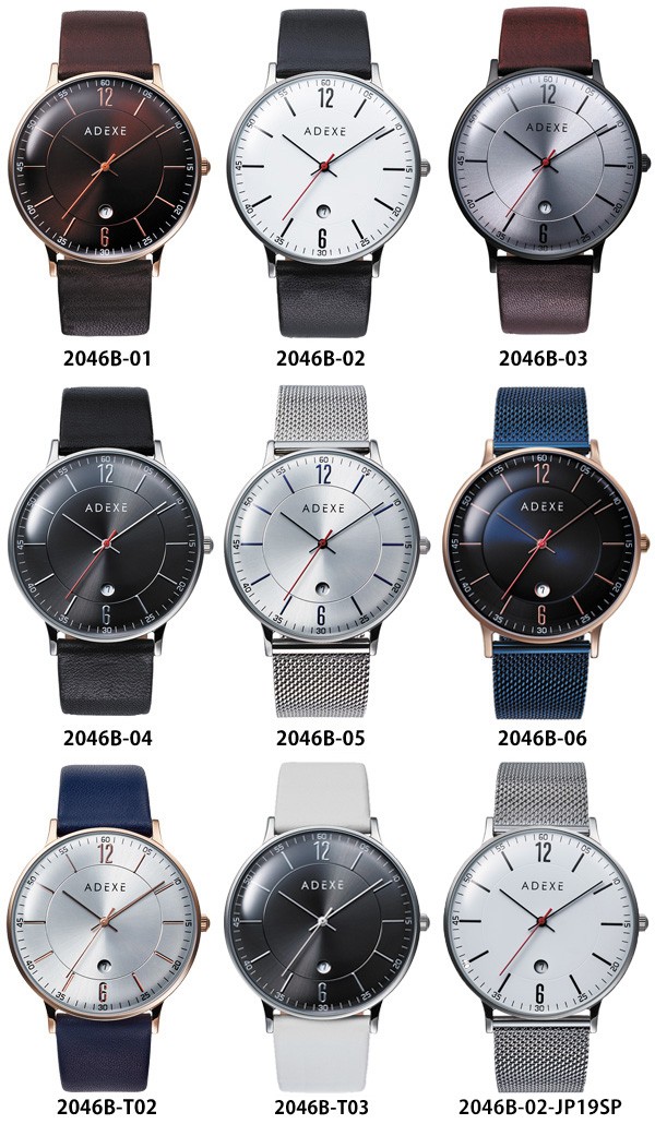 腕時計 メンズ レディース ADEXE アデクス GRANDE-8series 2046B 3針 