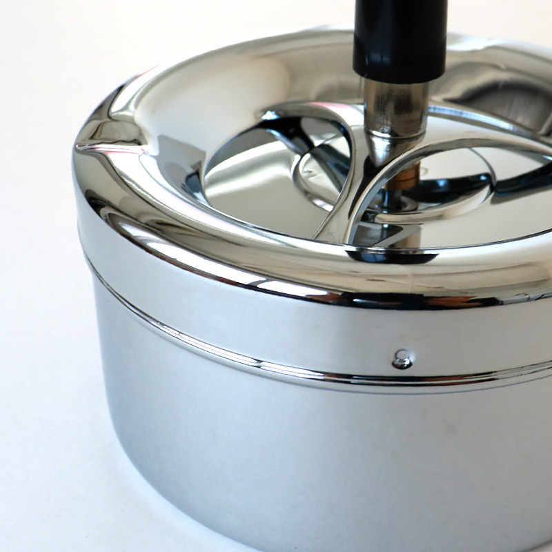 ステンレスアッシュトレイ ドロップ プッシュターン Stainless Ashtray