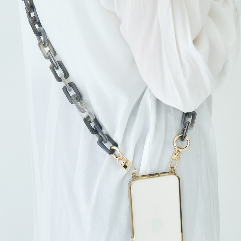 スマホショルダーストラップ チェーン 紐 アクリル スクアエチェーン