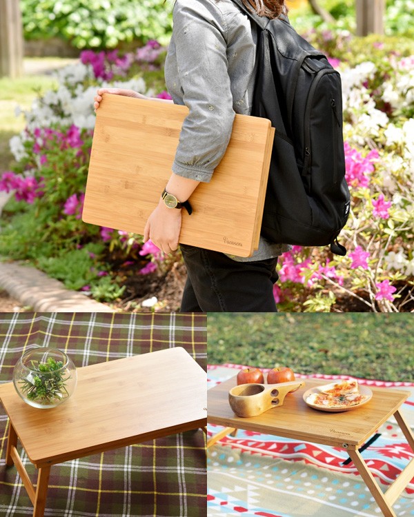 Bamboo Table 折りたたみローテーブル アウトドア キャンプ ピクニック 軽量 木製 おしゃれ  :bambootable:腕時計アクセサリーのシンシア - 通販 - Yahoo!ショッピング
