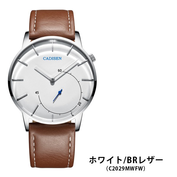 腕時計 メンズ腕時計 ブランド CADISEN C2029 スモールセコンド レザーベルト ビジネス シンプル おしゃれ｜sincere-inc｜05