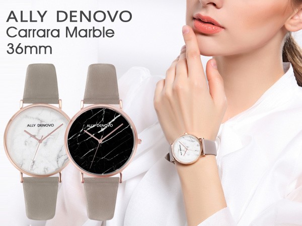 ALLY DENOVO アリーデノヴォ 腕時計 レディース 大理石 時計 Carrara 