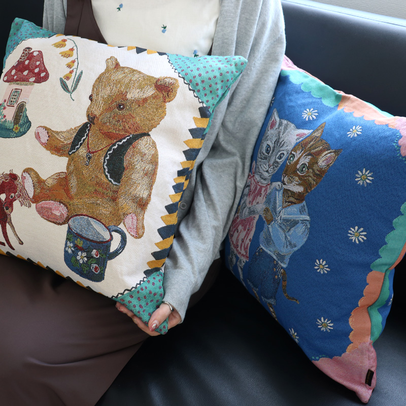 ナタリーレテ クッションカバー 45×45cm クッション 枕 背当て