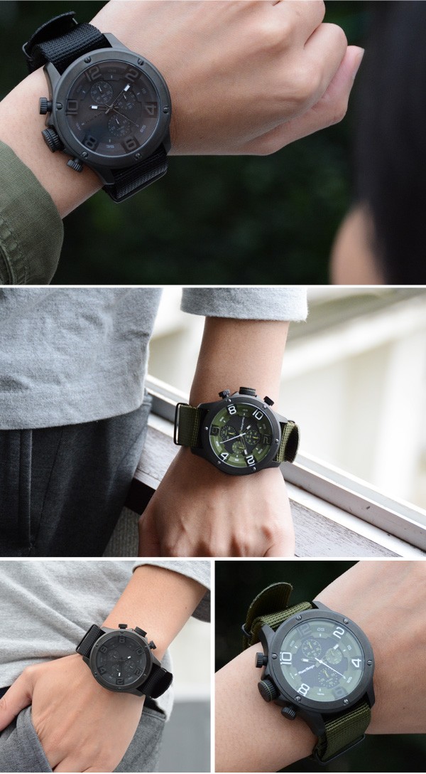 腕時計 メンズ腕時計 ブランド FrancTemps GAVARNIE フランテンプス ガヴァルニ クロノグラフ ビッグフェイス ラバーベルト