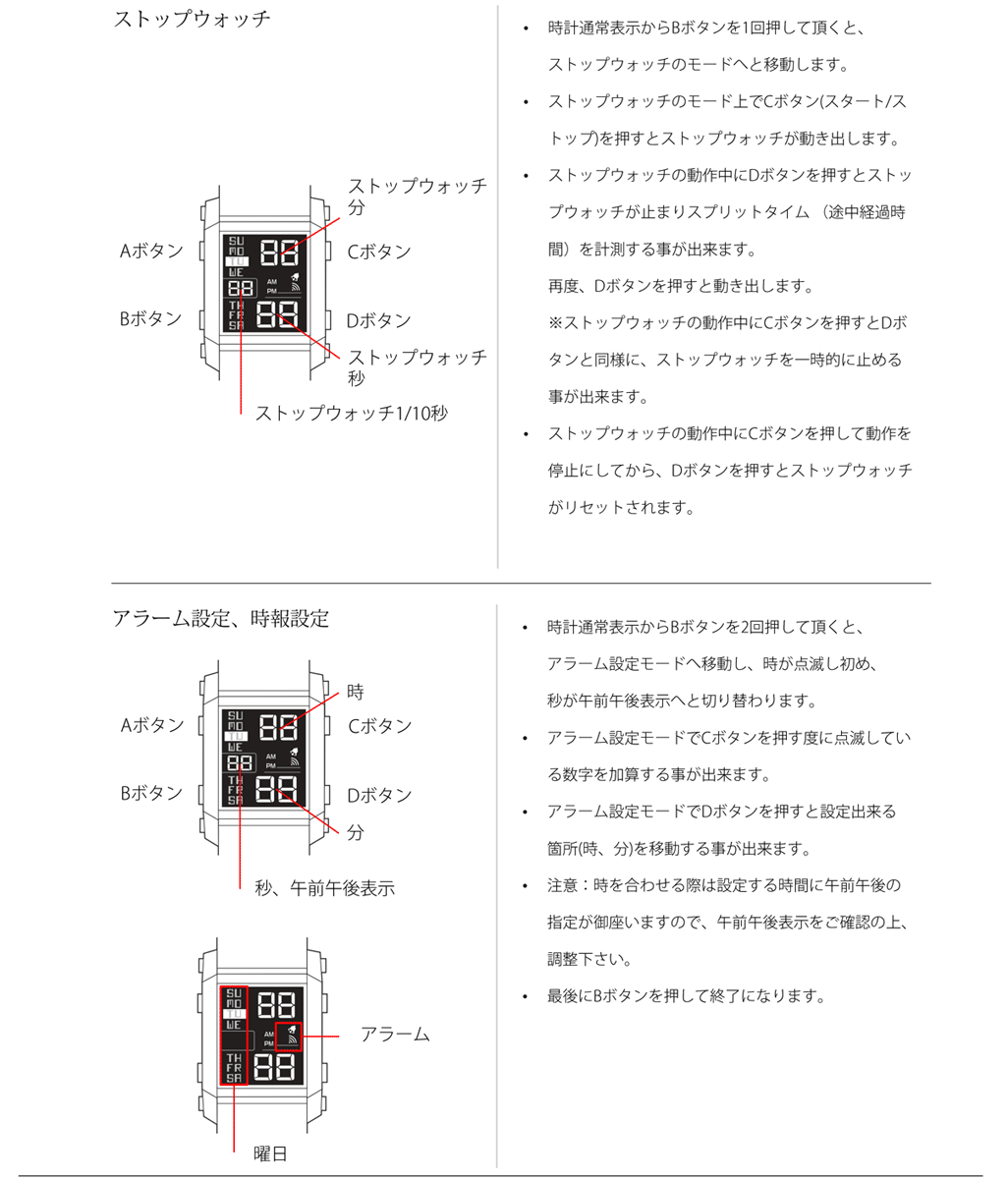 franc temps 腕時計 説明書