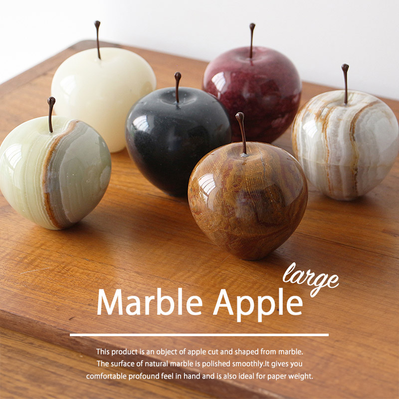 オブジェ ペーパーウェイト Marble Apple マーブルアップル Large リンゴ 林檎 大理石 オブジェ ディスプレイ 重し 文鎮  インテリア 置物 おしゃれ : marbleapple : 腕時計アクセサリーのシンシア - 通販 - Yahoo!ショッピング