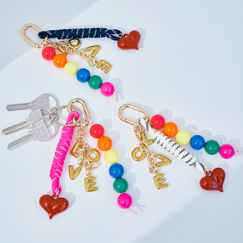 LOVEチャーム ストラップ スマホ かわいい ハート パラコード