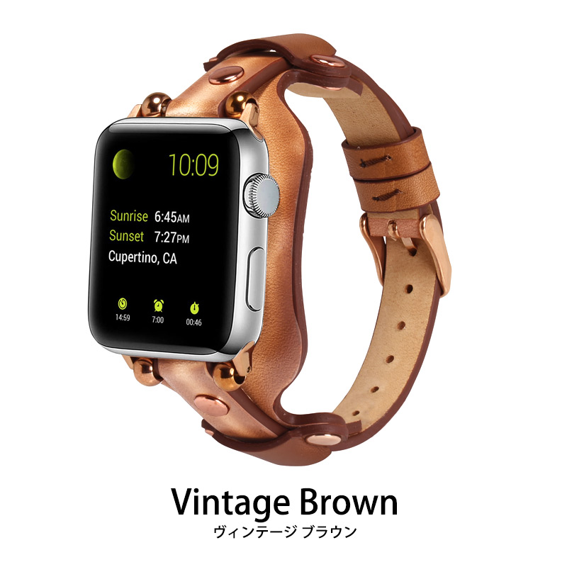 アップルウォッチ バンド バックレストレザー Apple Watch