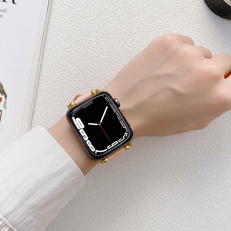 アップルウォッチ バンド スタッズクロコレザー Apple Watch