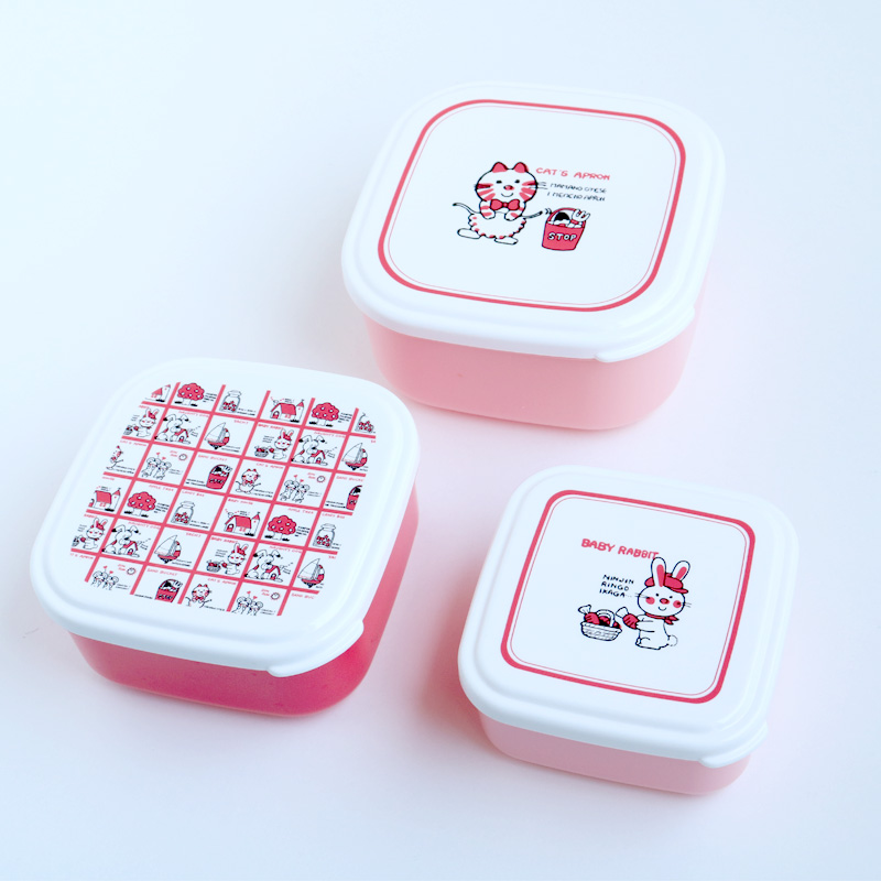 シール容器3点セット ランチボックス お弁当箱 3ピースボックス