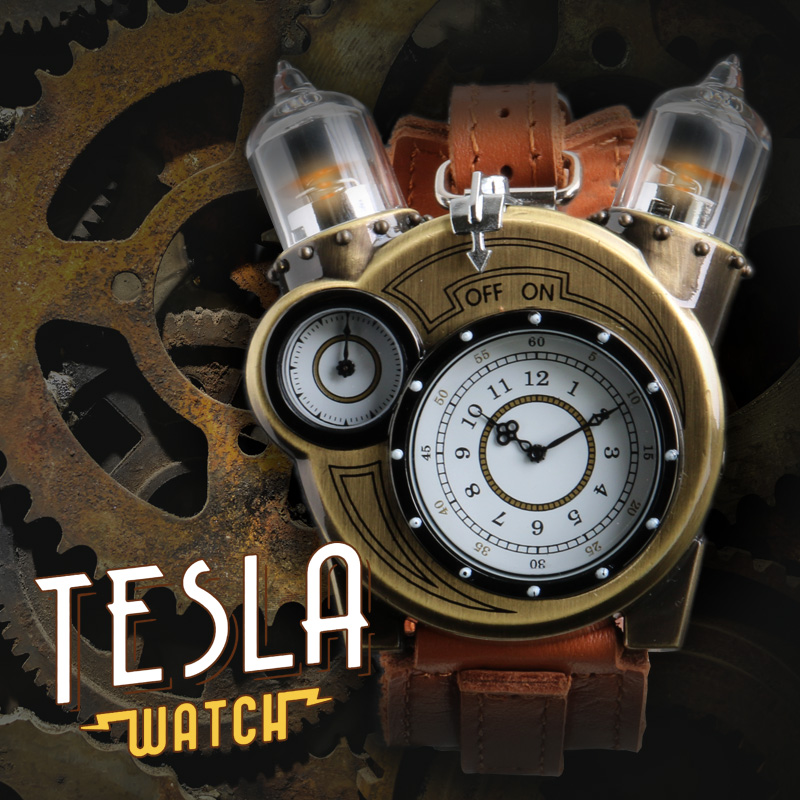 テスラウォッチ TESLA WATCH 腕時計 スチームパンク スタイル 真空管 