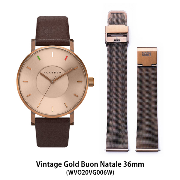Klasse14 ブランド 腕時計 レディース メンズ Volare Vintage Gold Buon Natale 42mm 36mm 替えベルト ペアウォッチ Vgbuon 腕時計アクセサリーのシンシア 通販 Yahoo ショッピング