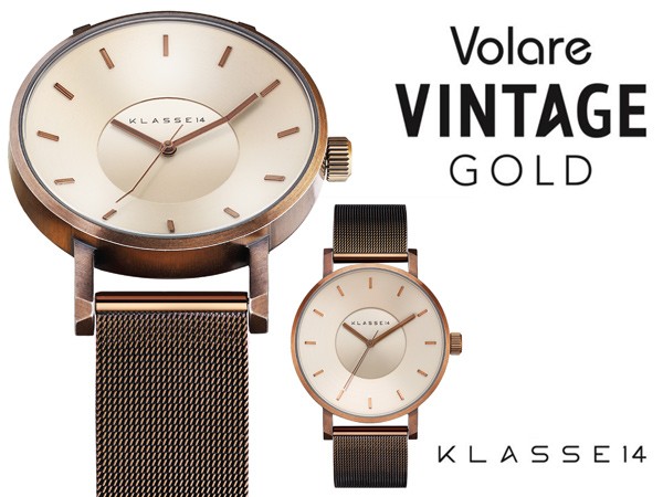 KLASSE14 クラス14 正規品 腕時計 レディース メンズ Vintage Gold 