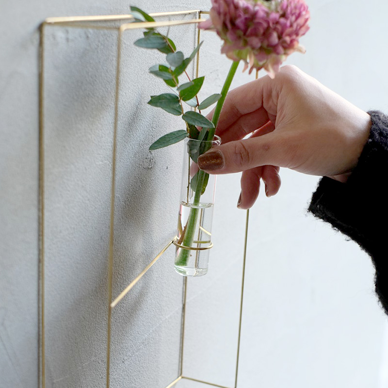 フラワーベース おしゃれ アイアン 試験管 花瓶 一輪挿し PIKE frame