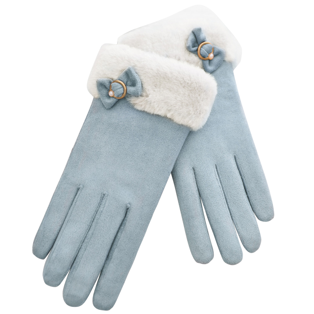 手袋 レディース 暖かい おしゃれ スマホ スマホ対応 防寒 グローブ 手ぶくろ てぶくろ 通勤 保温 スエード 裏起毛 リボン かわいい 大人 ファー |  | 07