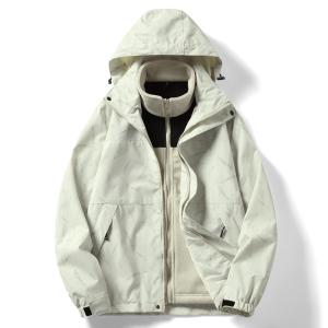 マウンテンパーカー メンズ レディース 50代 登山服 防風 裏ボア 冬 フード脱着可 防寒 3wa...