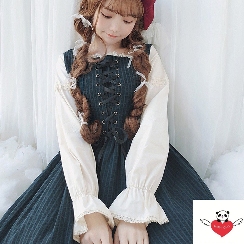 純正お値下 ワンピース ロリータ ワンピース かわいい 学生服 ドレス メイド服 萌え萌え系女装 コスプレ アニメ 森ガール Cosplay Lolita クリアランスサイト Ssl Daikyogo Or Jp