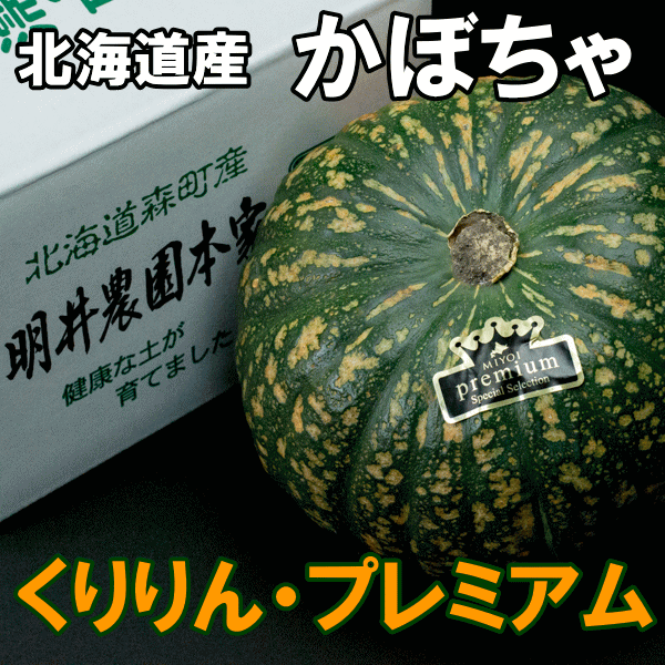 北海道 くりりんプレミアム 有機栽培かぼちゃ 1玉 カード・代引不可
