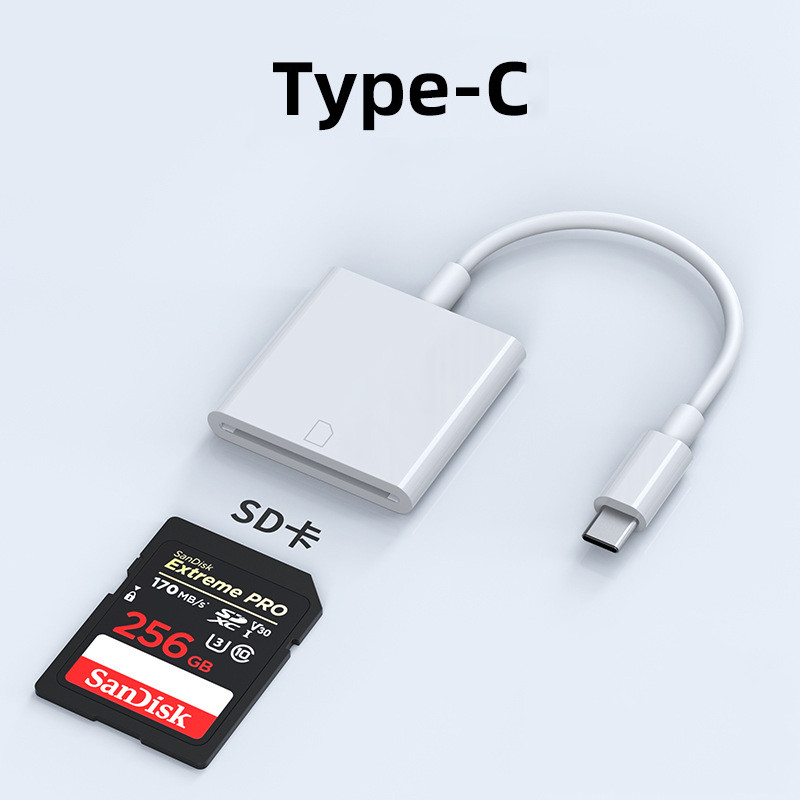 カードリーダー SDカード iPhone iPad 専用 USBメモリ Lightning type-c データ 転送 SD カメラリーダー｜sirokumasutoa｜02
