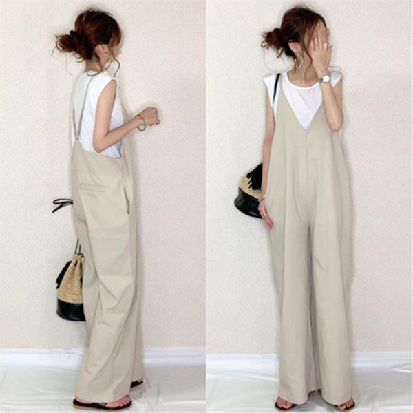 激安 サロペット レディース ワイトパンツ オーバーオール パンツ ファッション ゆったり 綿麻 春夏 無地 大きいサイズ オシャレ 着痩せ Hx21july28vymbdk しろくまstore 通販 Yahoo ショッピング