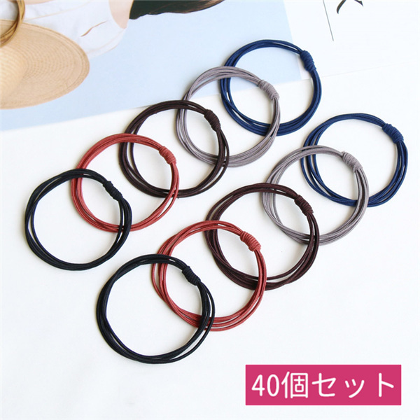 送料無料 ヘアゴム おしゃれ レディース 40個セット ヘアバンド 髪留め 可愛い 4連 カワイイ キレイ ヘアアクセサリー シンプル 女性 流行  :hx22jan37vts01:しろくまStore - 通販 - Yahoo!ショッピング