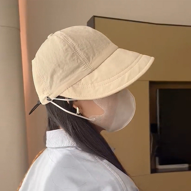 帽子 レディース キャップ 完全遮光 UVカット 夏 春夏 マスク掛け付き 深め 大きいサイズ 折りたたみ ハット アウトドア 日焼け防止  :hx23apr30ysm01:しろくまStore 通販 