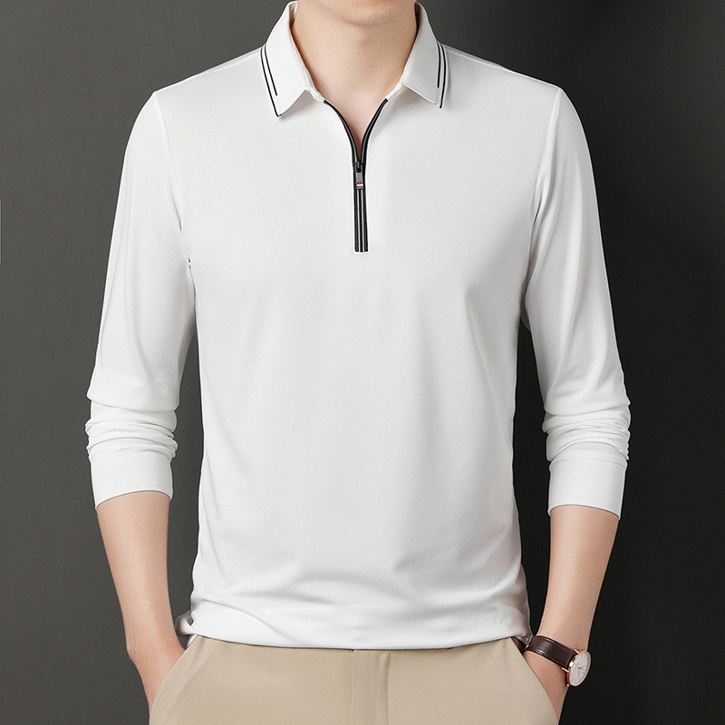 ポロシャツ メンズ Polo 長袖 ハーフジップ Tシャツ ビジネス ゴルフ 
