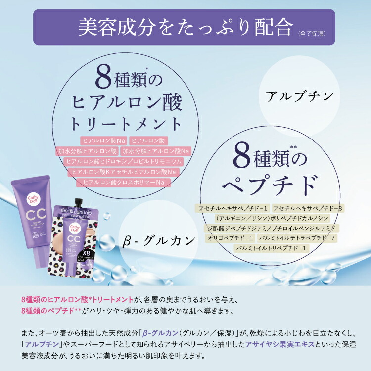 Cathy Doll CCクリーム 保湿 ベースメイク キャシードール
