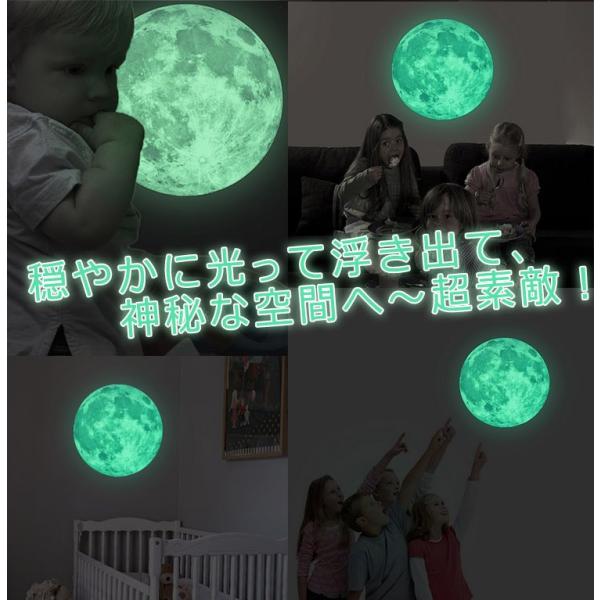 ウォールステッカー 巨大 暗闇で光る 直径30cm 115cm 選べる11種 蓄光