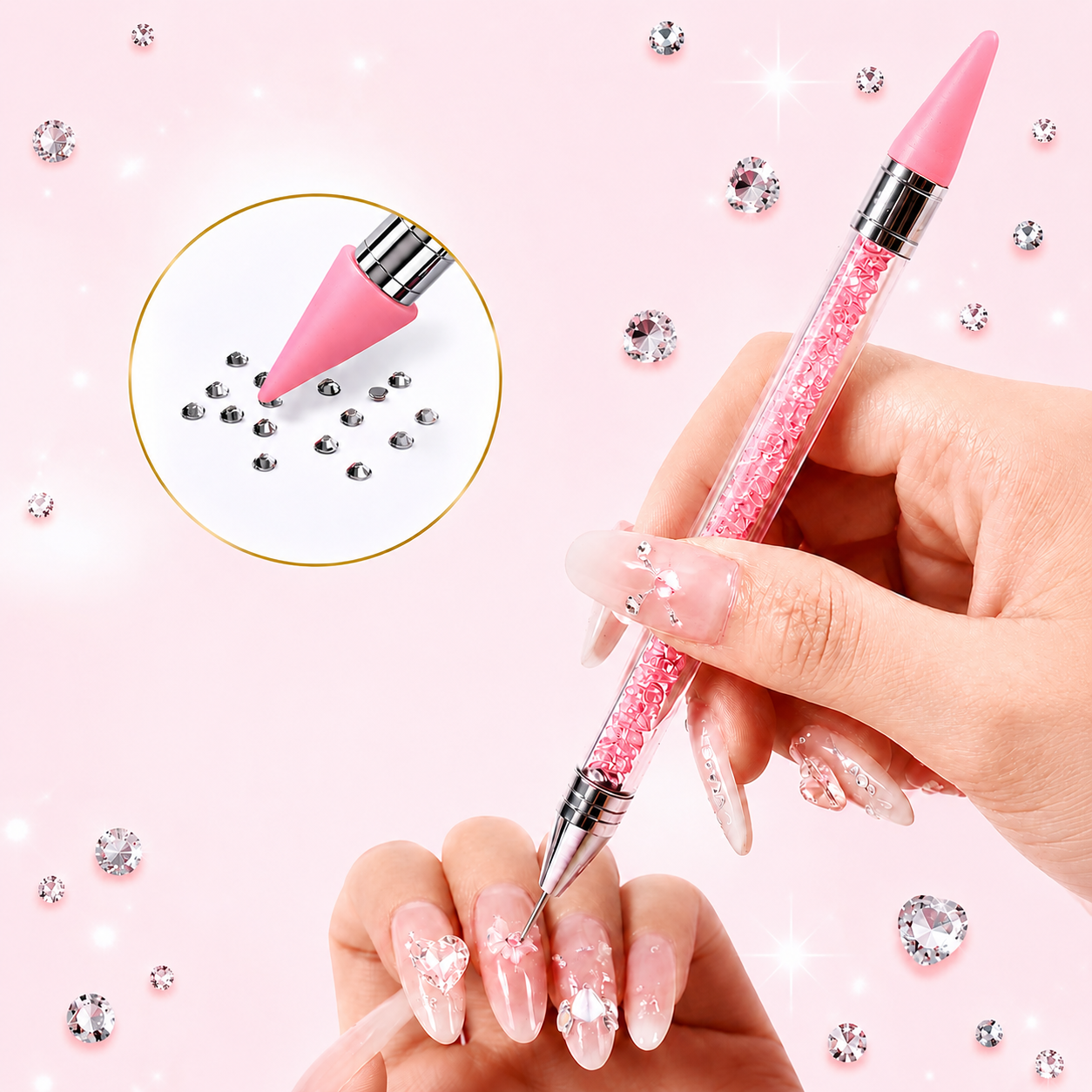 ネイルアート用品(筆など) maiko マジカルペン ストーンピックペン ネイルアート ラインストーン