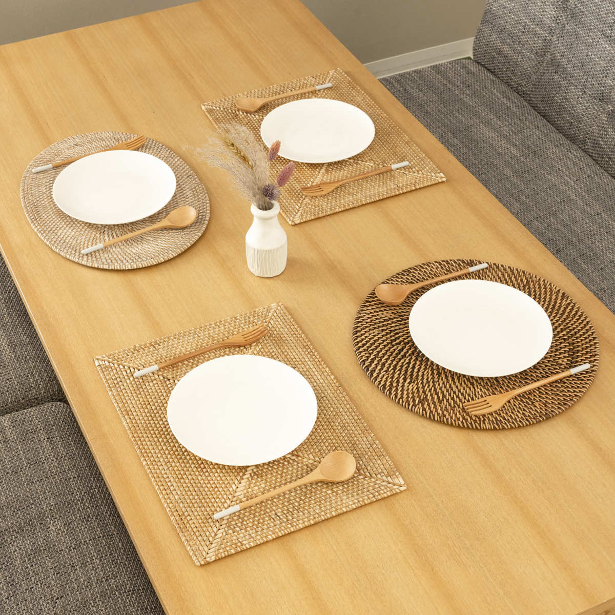 TISECO ティセコ RATTAN Placemat Rectangle ラタン プレイスマット